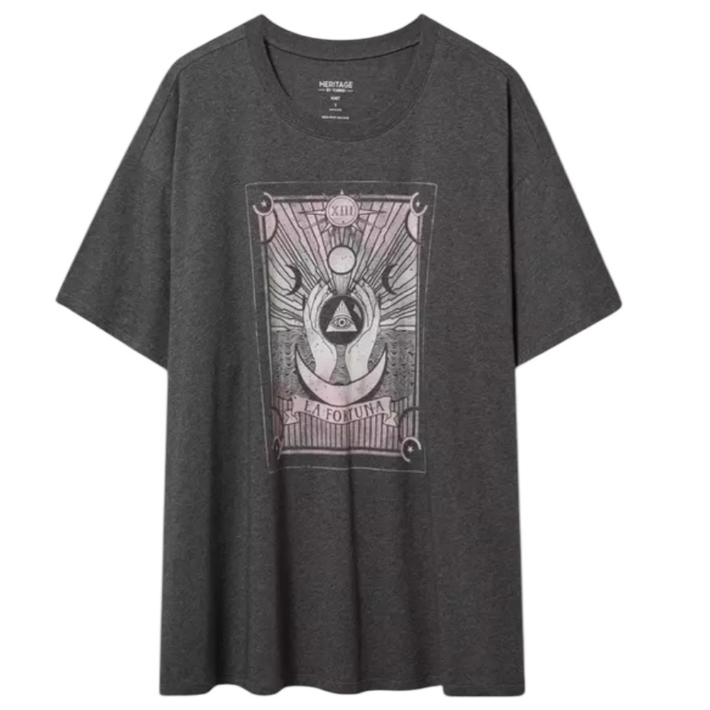 Torrid Fortuna Oversized Fit Heritage Jersey Tunic Tee Size 2